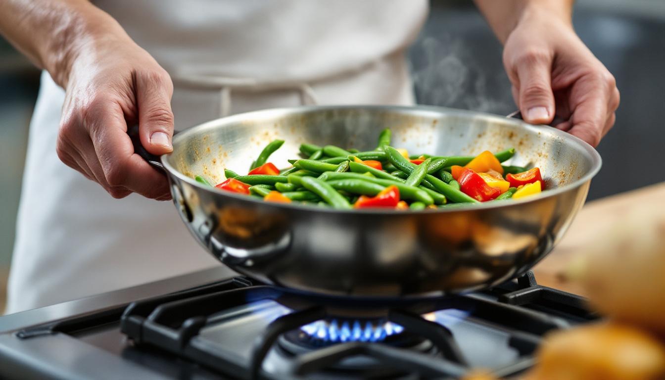 voorkom eenvoudig dat voedsel aanbakt in je inox pannen met dit simpele gebaar van slechts 10 seconden. leer hoe je je pannen beschermt en het kookplezier vergroot.