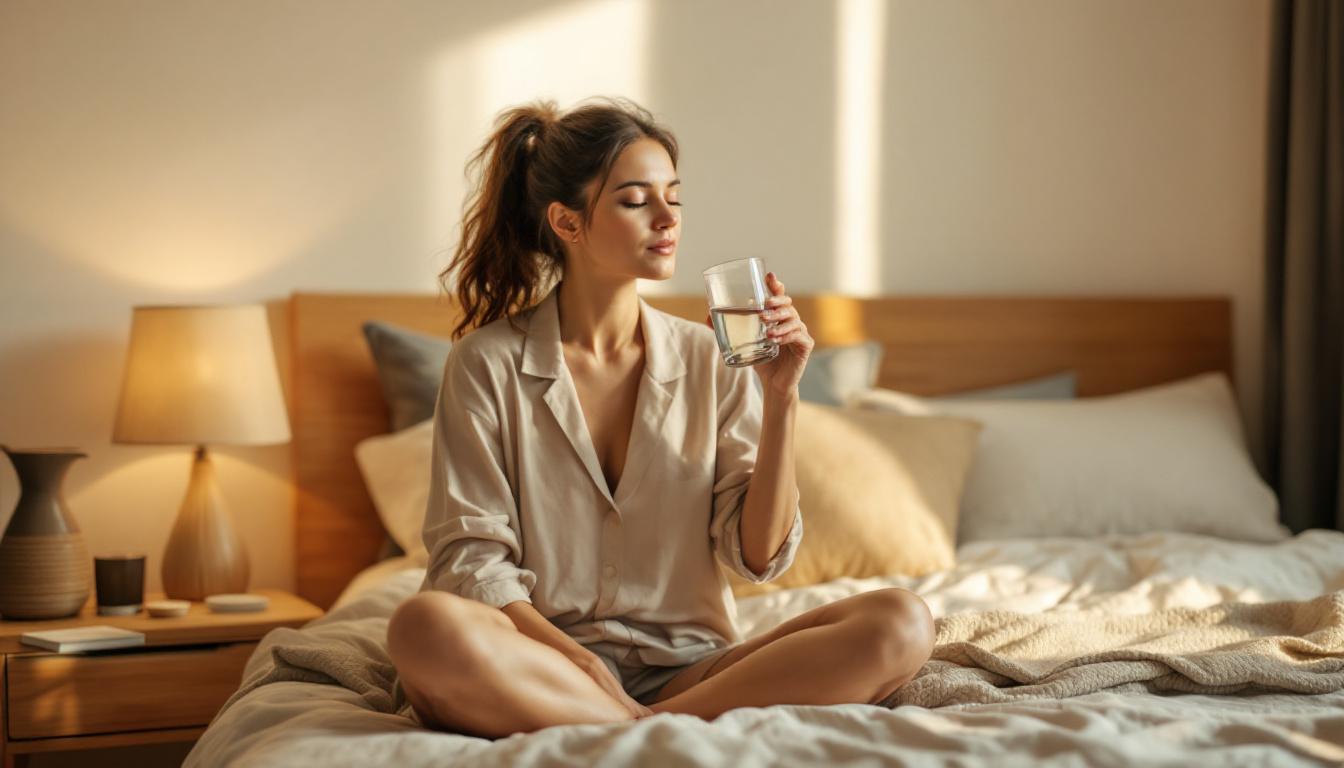 ontdek wat artsen adviseren over het drinken van water vlak voor het slapengaan en hoe het je slaap kan beïnvloeden.