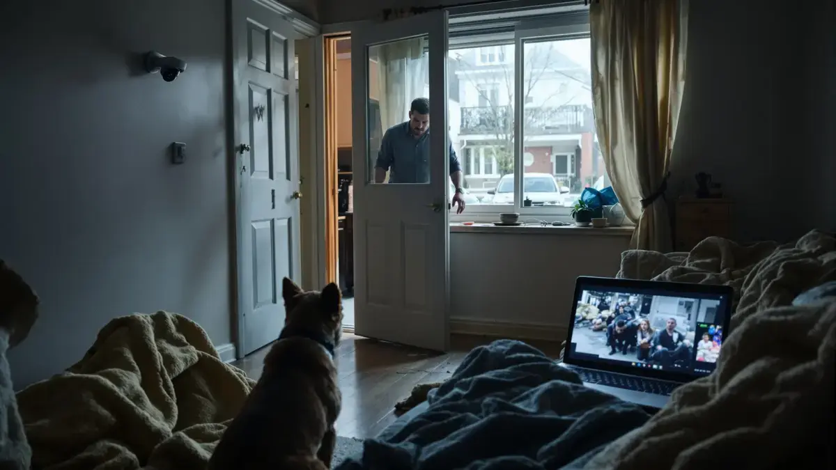 Hij huurde iemand in om op zijn hond te passen en ontdekte later dankzij zijn bewakingscamera dat die persoon vreemden op een volkomen onverwachte manier zijn appartement binnenliet.