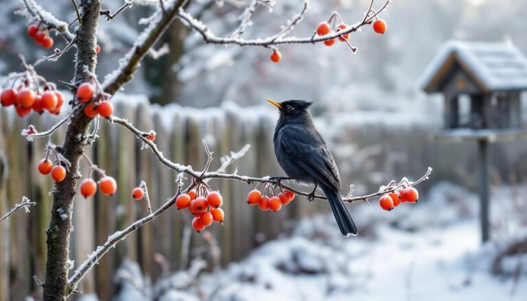in januari trekt u de zwartkop aan in uw tuin met deze favoriete vrucht waar hij dol op is.