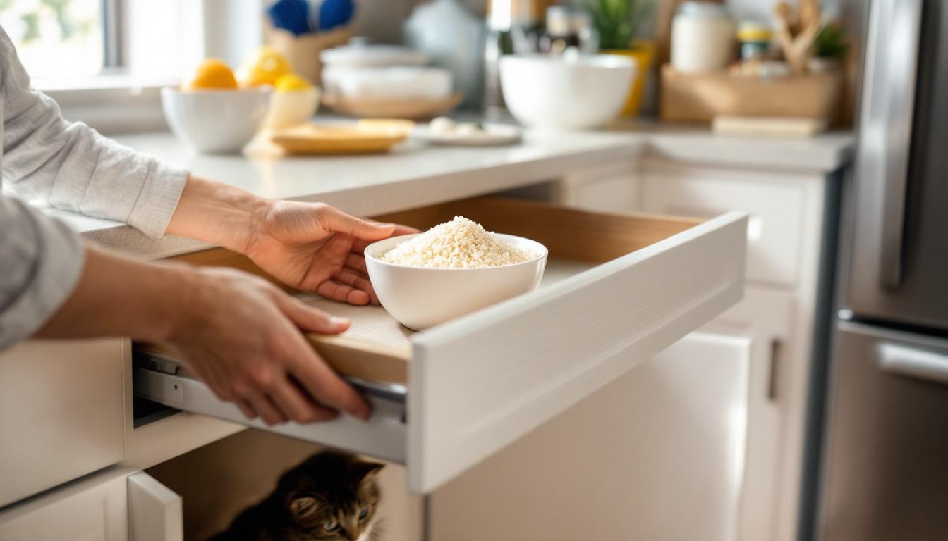 ontdek waarom een kom rijst in je koelkast, kasten en lades een effectieve oplossing is tegen vocht en schimmel.